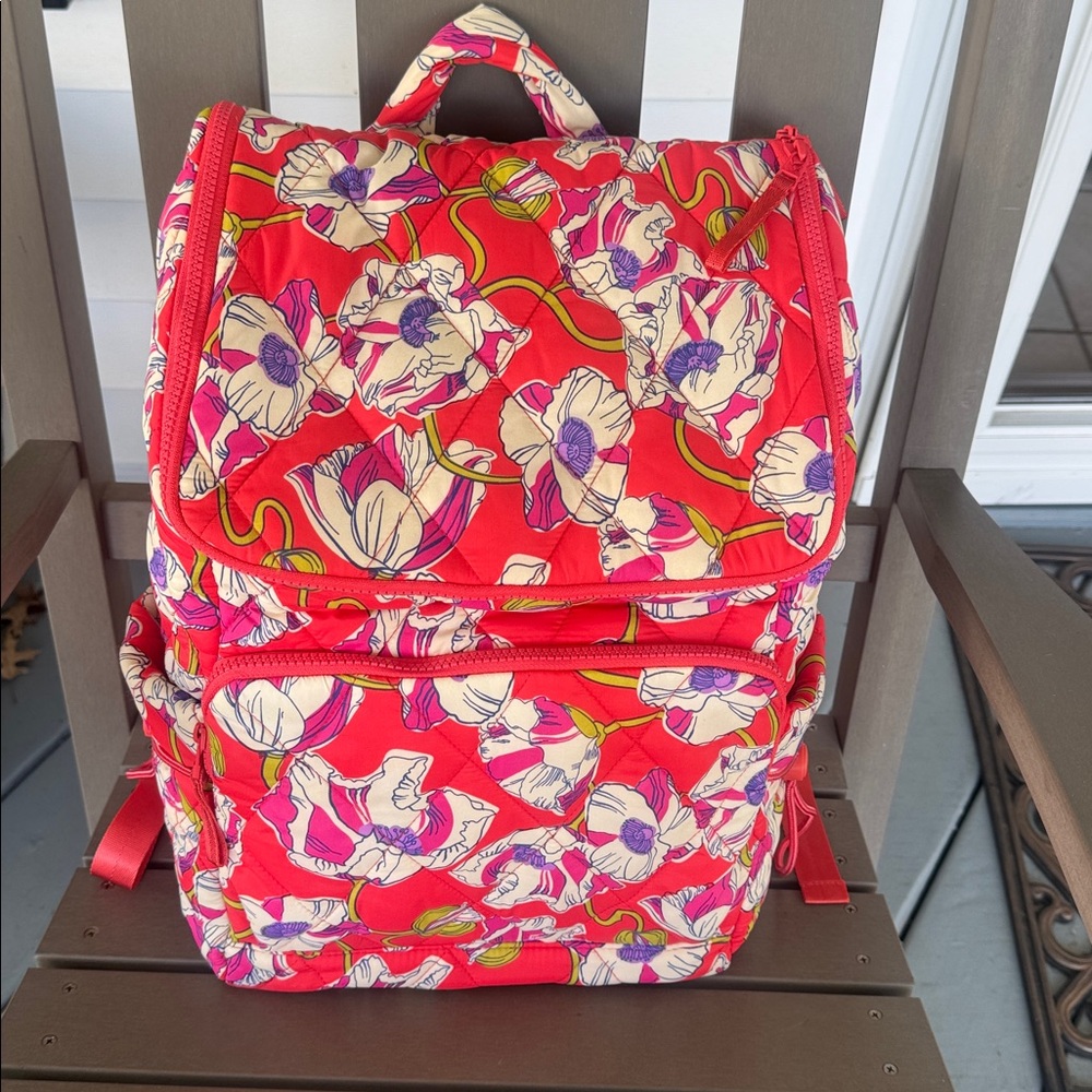 Vera Bradley Red Floral Backpack